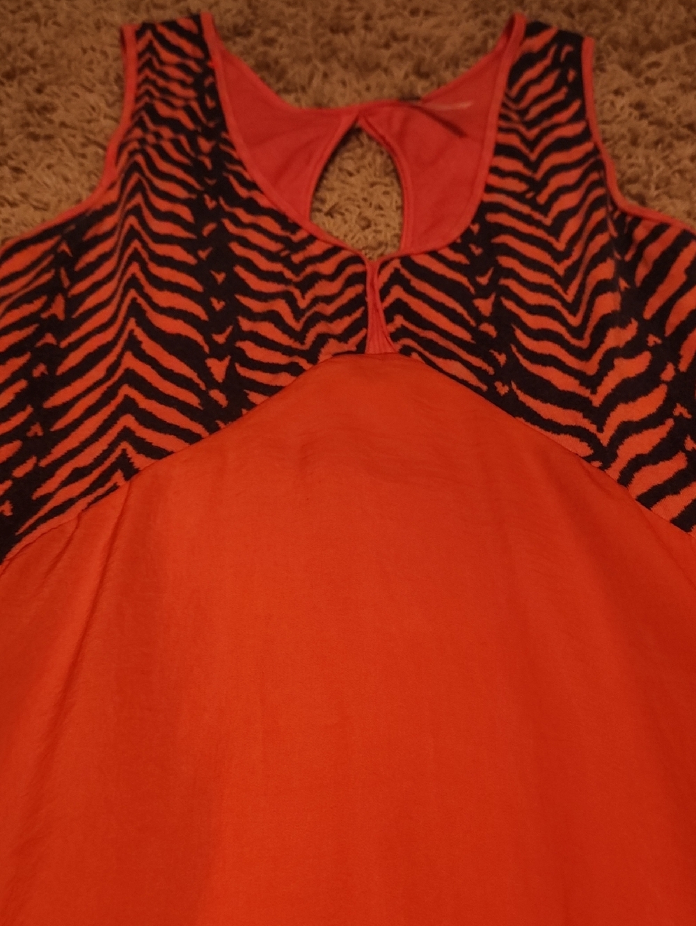 Free People Orange Summer Tank Top Dress Size Medium - Picture 13 of 13